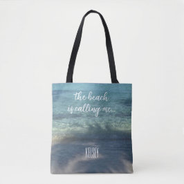 Bolsa Tote A praia está me chamando de Personalizada