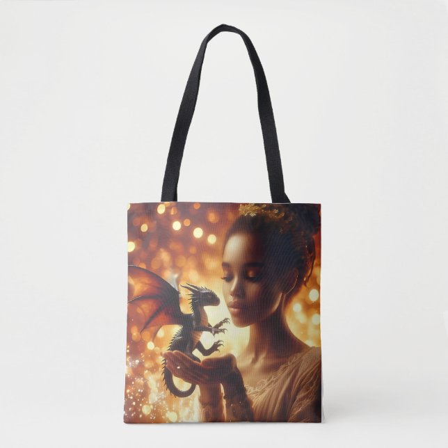 Bolsa Tote  a princess and her baby dragon (Frente)