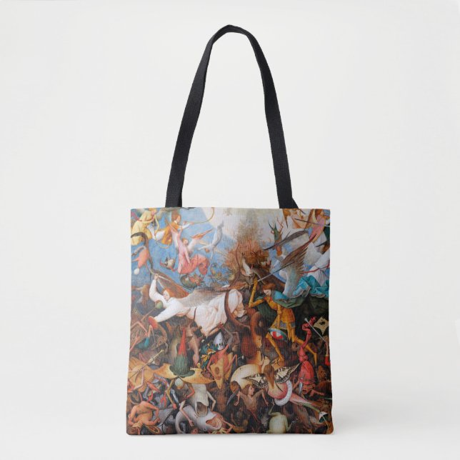 Bolsa Tote A queda dos anjos rebeldes, Pieter Bruegel (Frente)