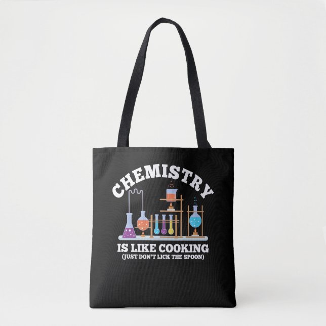 Bolsa Tote A Química Ciência Humor Química É Como Cozinhar (Frente)