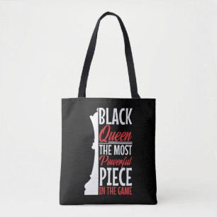 Bolsa Tote A Rainha Negra Afro-Americana Mais Poderosa Xadrez