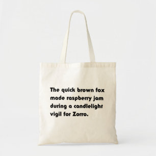 Bolsa Tote A Raposa Marrom Rápida Fez Framboesa... Pangrama