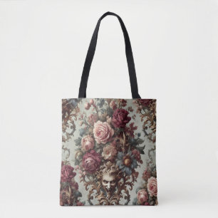 Bolsa Tote 🌺 a revolta ao sangue - Barroco Gótico Floral