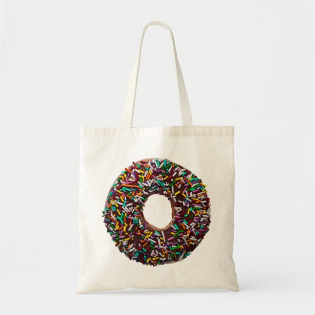 Bolsa Tote A rosquinha do chocolate com colorido polvilha (Frente)