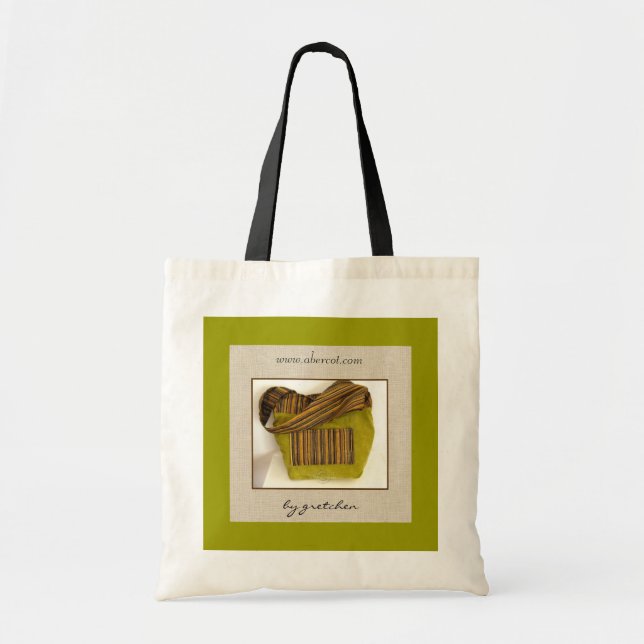 Bolsa Tote A sacola cintilando Chartreuse das folhas gretchen (Frente)