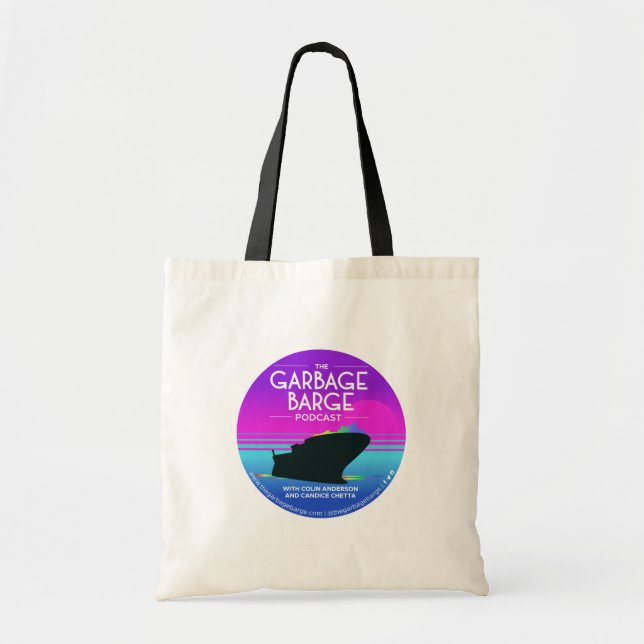 Bolsa Tote A sacola do Podcast da barca do lixo! (Frente)