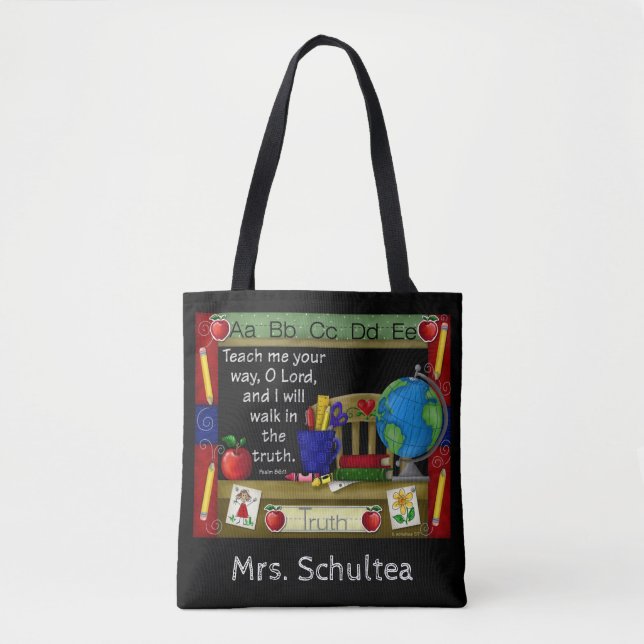 Bolsa Tote A sacola personalizada professor inspirada (Frente)