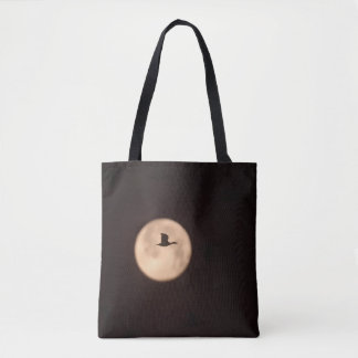 Bolsa Tote A Snow Goose Against A Full Moon | New Mexico