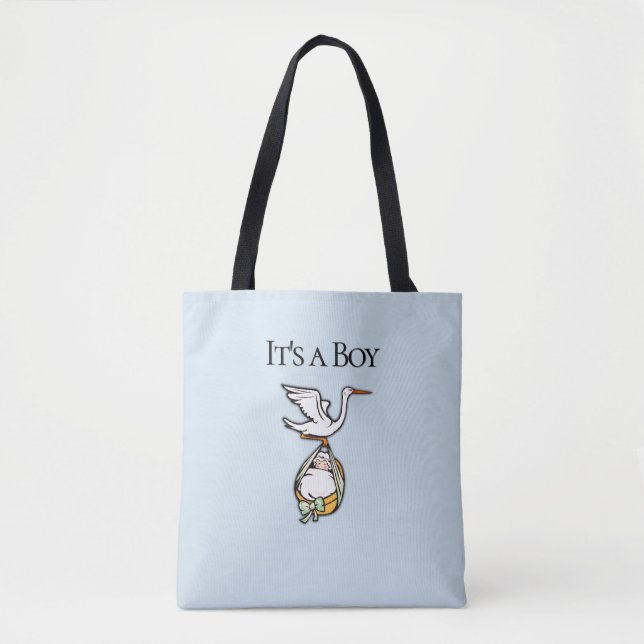 Bolsa Tote A tempestade Carregar um menino azul (Frente)