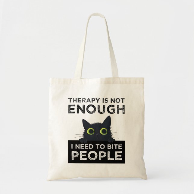 Bolsa Tote A Terapia Não É Suficiente - Preciso Morder as Pes (Frente)