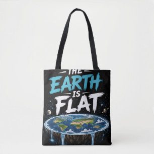 Bolsa Tote A Terra É Plana – Ousado Design Gráfico Satírico