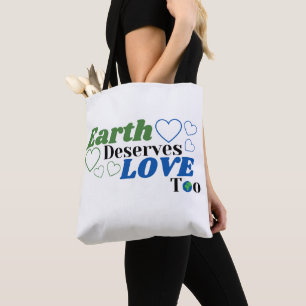 Bolsa Tote A Terra Merece Amor Demais