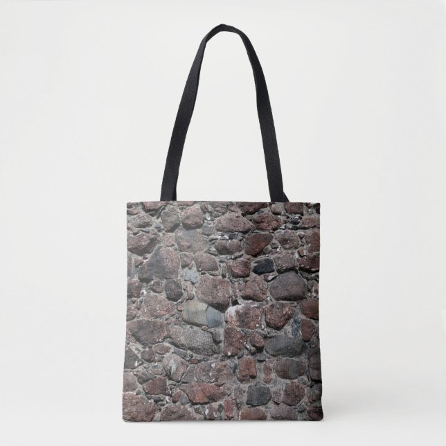 Bolsa Tote A textura medieval da parede de pedra é um resumo, (Frente)