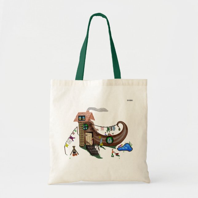 Bolsa Tote A Velha Mulher No Calçado (Frente)