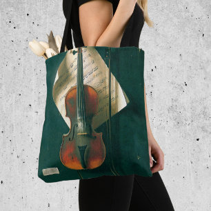 Bolsa Tote A velha Violina Still Life por William Michael Har