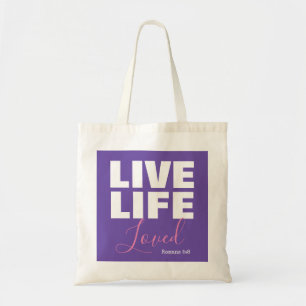 Bolsa Tote A vida ao vivo amava a escritura de amor cristão