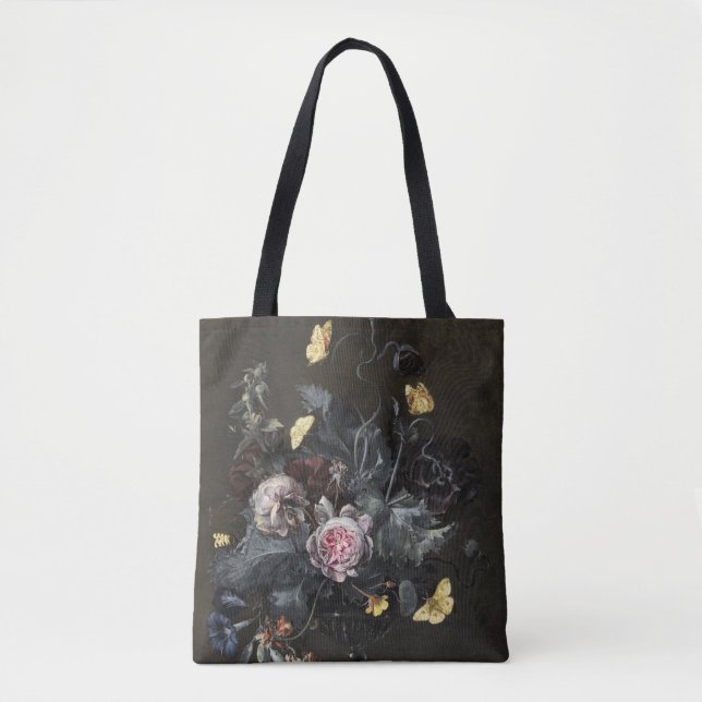 Bolsa Tote A vida com flores de Otto van Schrieck (Frente)