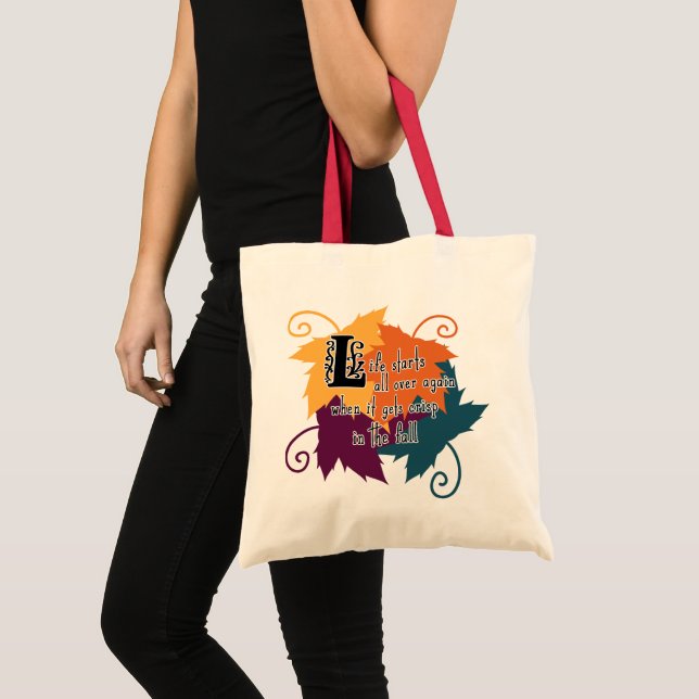 Bolsa Tote A vida começa de novo e citar (Frente (produto))