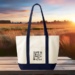 Bolsa Tote A vida comercial da quiroprática é melhor alinhada<br><div class="desc">Legal ditado quiroprático para um quiroprático. Apresentando a tipografia negra moderna com o ditado "A vida é melhor quando você está alinhado"</div>