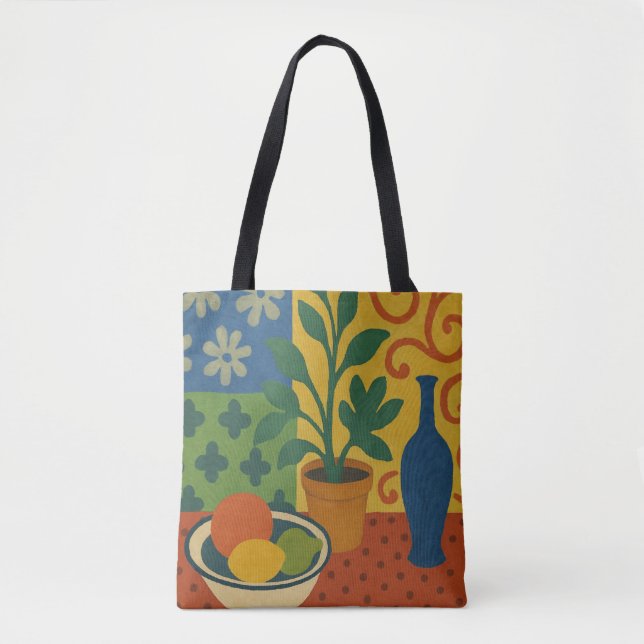 Bolsa Tote A vida continuada moderna com pintura Fruta (Frente)