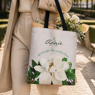 Bolsa Tote A vida da magnólia é sacola bonita