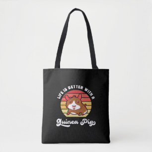 Bolsa Tote A Vida Do Sol É Melhor Com O Porco Da Guiné An