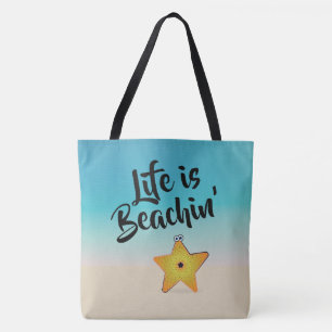 Bolsa Tote A vida é Beachin' Starfish