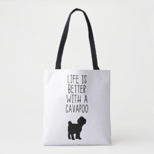 Bolsa Tote A Vida É Melhor Com Um Cavapoo