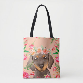 Bolsa Tote A vida é melhor com um Dachshund