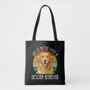 Bolsa Tote A Vida É Melhor Com Um Golden Retriever