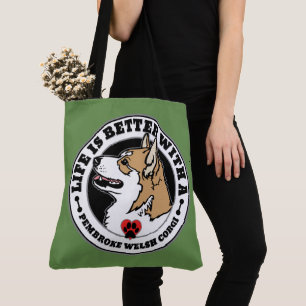 Bolsa Tote A Vida É Melhor Com Um Pembroke Welsh Corgi