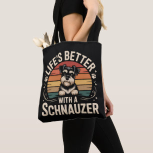 Bolsa Tote A Vida é Melhor Com Um Schnauzer