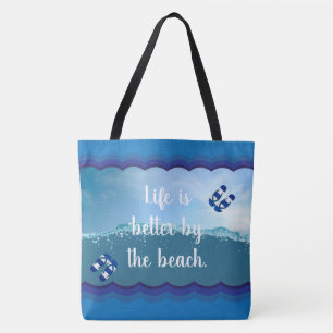Bolsa Tote A vida é melhor na praia