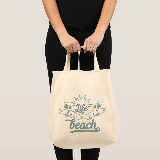 Bolsa Tote A Vida é Melhor na Praia (Frente (produto))