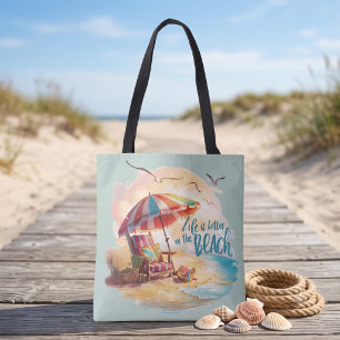 Bolsa Tote A Vida é Melhor na Praia Estética Costeira
