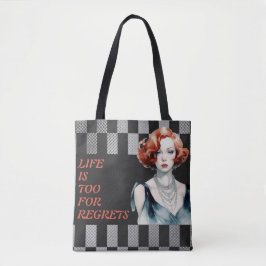 Bolsa Tote A Vida É Muito Curta E Cinza