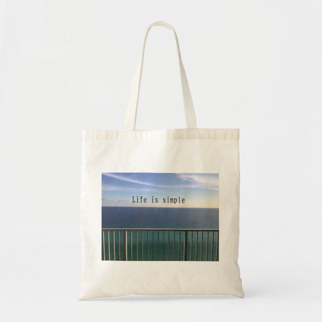 Bolsa Tote A vida é simples (Frente)