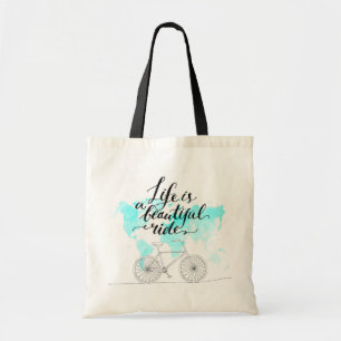 Bolsa Tote A vida é um azul bonito do passeio