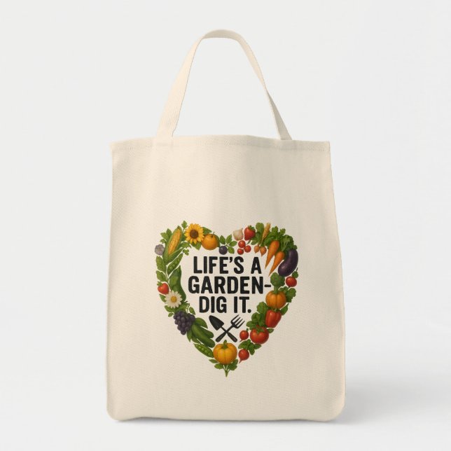 Bolsa Tote A vida é um jardim (Frente)