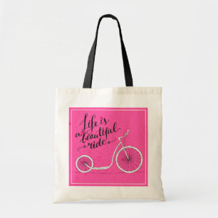 Bolsa Tote A vida é um rosa bonito do passeio