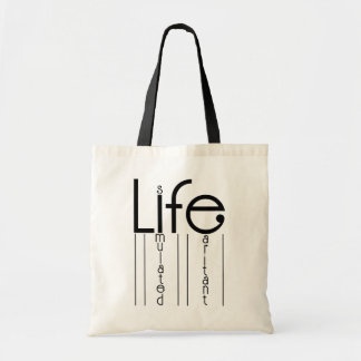Bolsa Tote A vida é um simples Design de citação humorística