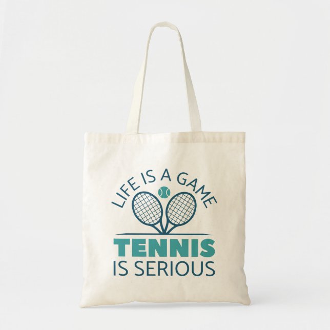 Bolsa Tote A Vida É Um Tênis De Jogo É Sério (Frente)