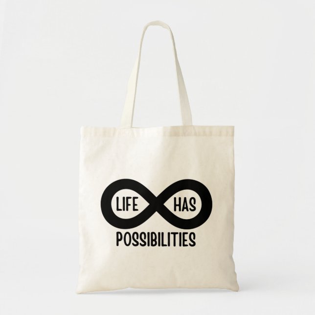 Bolsa Tote A Vida Matemática nerd Possui Possibilidades (Frente)
