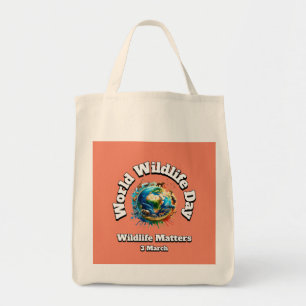 Bolsa Tote A Vida Selvagem Importa. Dia Mundial da Vida Selva