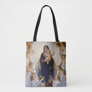 Bolsa Tote A Virgem com Anjos, Bouguereau