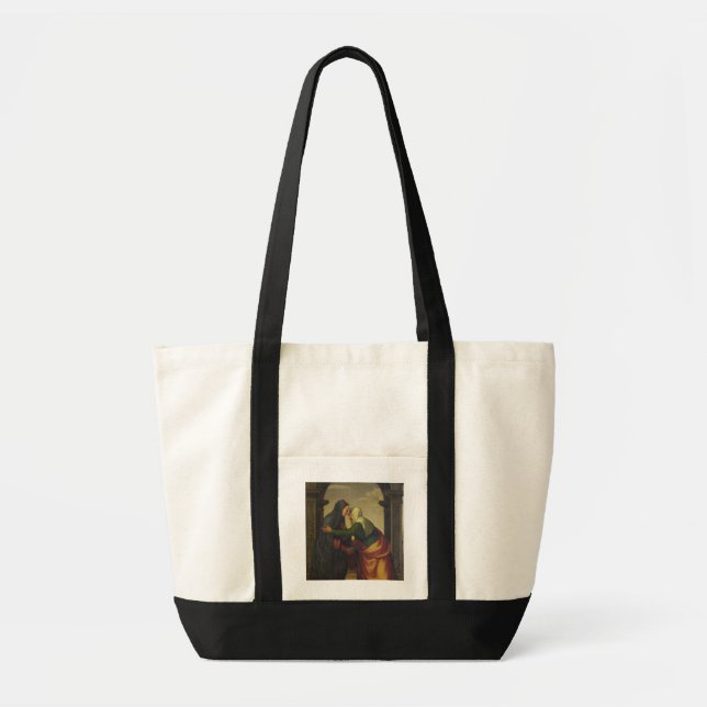 Bolsa Tote A visitação de St. Elizabeth à Virgem Maria (Frente)