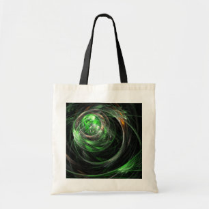 Bolsa Tote À volta do mundo, a Abstrato de Arte Verde