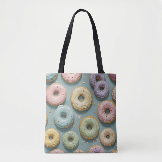 Bolsa Tote A Whimsical Pastel Donut Dream (Frente)