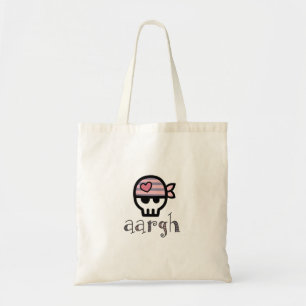 Bolsa Tote Aargh menina do crânio do pirata