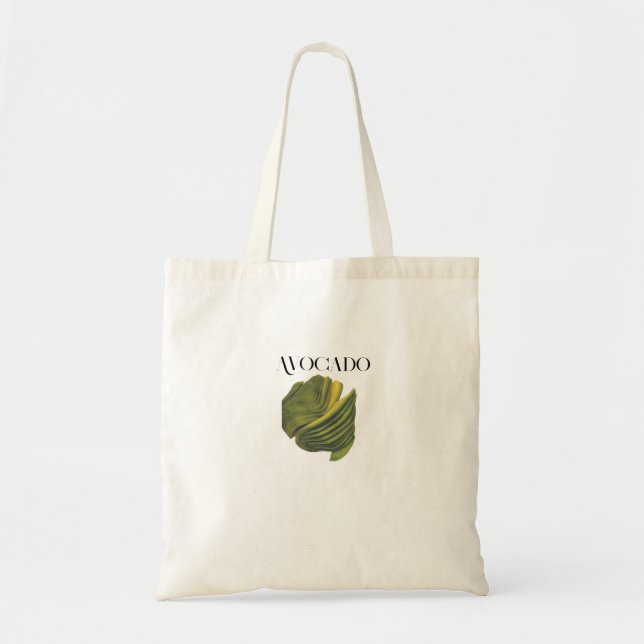 Bolsa Tote Abacate na sacola de compras reutilizável (Frente)